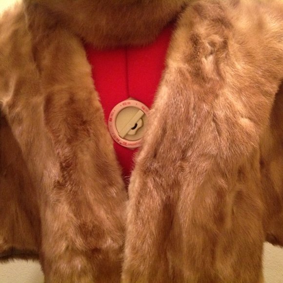 *Sale* Vintage Genuine Mink Fur Stole Cape Wrap - Picture 5 of 11